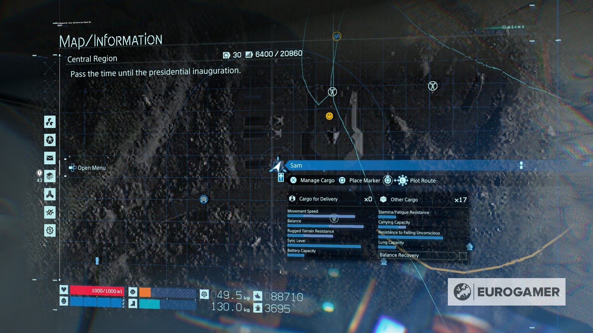 Death Stranding Memory Chip locations What 'glowing' objects mean and